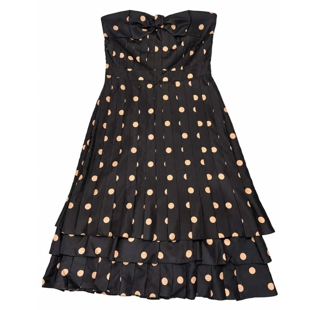 Marc Jacobs Strapless Polka Dot Pleated Veronica Dress Size US 10